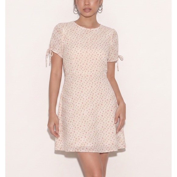 Madewell Dresses & Skirts - Madewell Dress Womens 4 Cream Floral A-Line Short Sleeve Mini Cottagecore